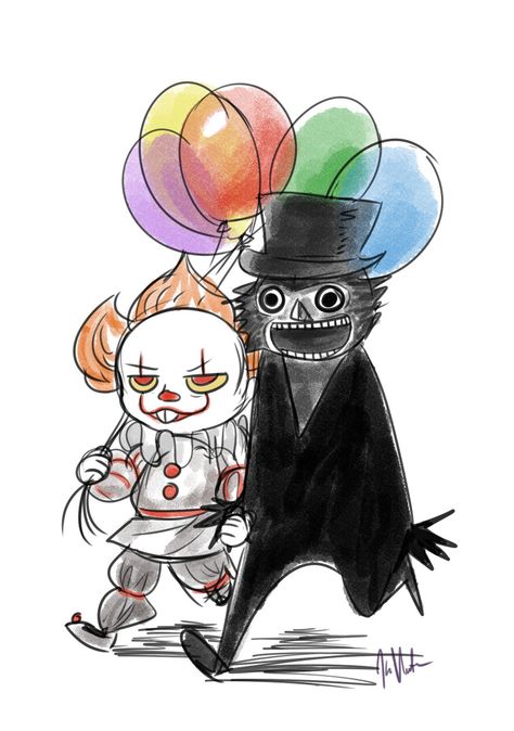 The Babadook Has Found Love At Last In Pennywise The Dancing Clown The Babadook, Terror Movies, Pennywise The Dancing Clown, Film Horror, Lifetime Movies, Funny Horror, Film Art, Film Serie, Elton John