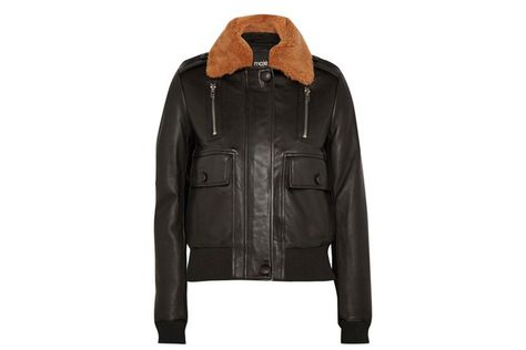 Maje Shearling Jacket, Off Duty, Net A Porter, Motorcycle Jacket, What To Wear, Winter Fashion, Porter, Bomber Jacket, Leather Jacket