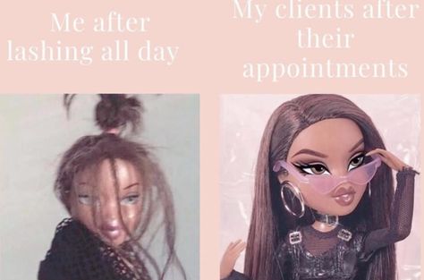 Eyelash Extension Meme Funny, Lash Tech Memes, Lash Bussines, Lash Memes Funny, Lash Highlights, Lash Tech Instagram Posts, Eye Lash Design, Lash Content, Lash Ideas