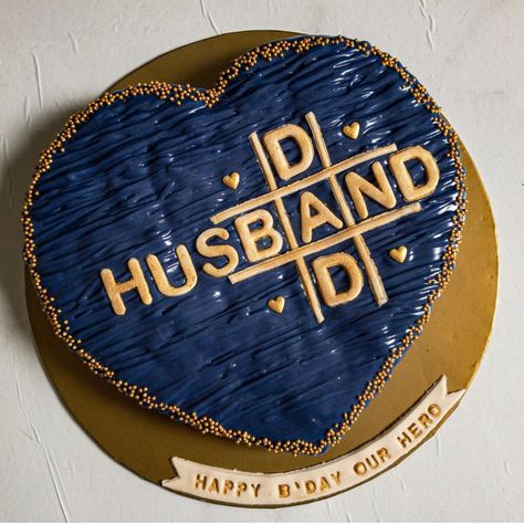 Happy Birthday To My Husband And Father, Husband Dad Cake, Cake Husband Birthday, Dad Birthday Cake Ideas, Bday Cake For Husband, Happy Birthday Dad Cake, Bdy Cake, Birthday Cake For Father, Bridal Cakes