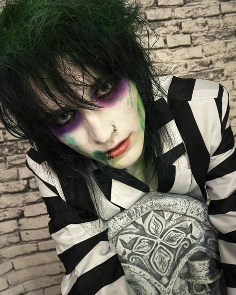 Jhonny Guilbert, Johnnie Guilbert Fanart, Johnny Guilbert, Jonnie Gilbert, Emo Cat, Emo Guy, Johnnie Gilbert, Beetlejuice Makeup, Hot Emo Guy