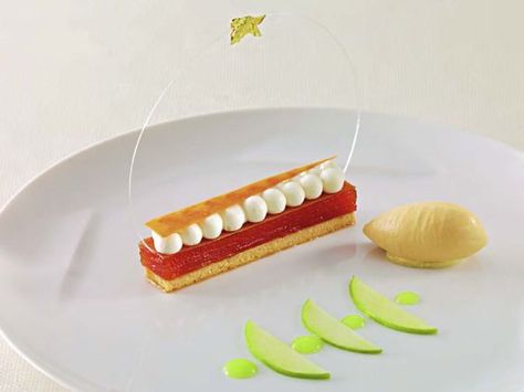 Apple Mille-Feuille Recipe | HungryForever Winter Menu Ideas, Michelin Dessert, Diner Ideas, Plated Dessert, Restaurants In New York, Ice Cream Set, Mini Dessert, Baked Apple, Book Publisher