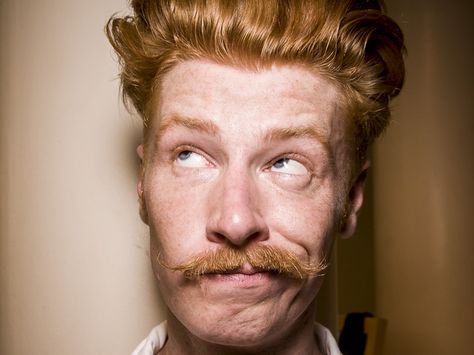 Francois Verkerk Francois Verkerk, Beard Styles Haircuts, Groom Hair Styles, Moustache Style, Ginger Models, 50s Hairstyles, 1920s Hair, Mustache Styles, Easy Hair Cuts