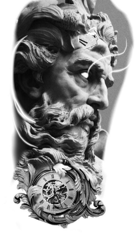 250+ Best Zeus Tattoo Designs With Meanings (2022) Greek Mythology - TattoosBoyGirl Natur Tattoo Arm, Shen Long Tattoo, Greek God Tattoo, Poseidon Tattoo, Zeus Tattoo, Omerta Tattoo, Lion Head Tattoos, Statue Tattoo, Clock Tattoo Design