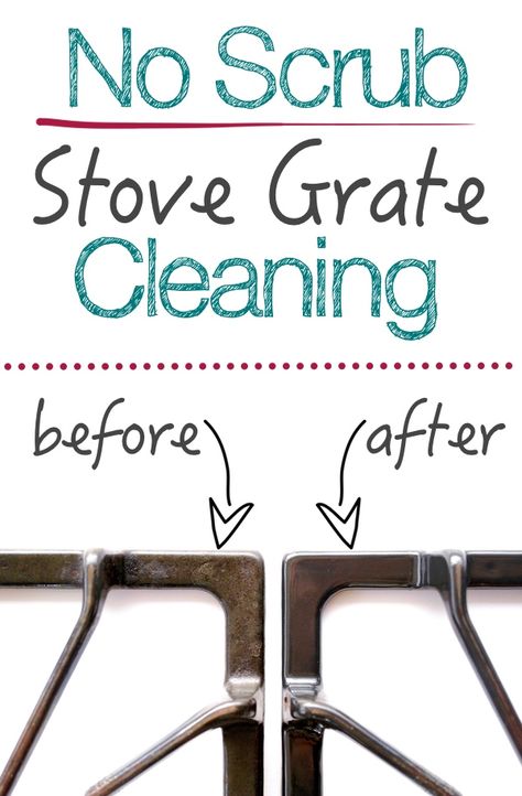 How to clean your stove top grates and drip pan with no scrubbing! No stinky oven cleaner either. Simple tutorial that makes your grates like new Clean Drip Pans, Clean Stove Grates, Homemade Toilet Cleaner, Clean Stove, Clean Baking Pans, Cleaning Painted Walls, Drip Pan, Deep Cleaning Tips, Clean Dishwasher