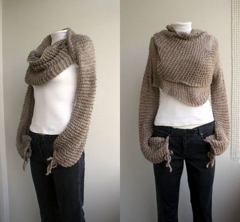 be53ee61104935234b174e62a07e53cfdesc45062579ri Knitted Bolero, Long Sleeve Shrug, Bolero Shrug, Knit Shrug, Chale Crochet, Knitting Gift, Cool Ideas, Wrap Sweater, Crochet Scarves