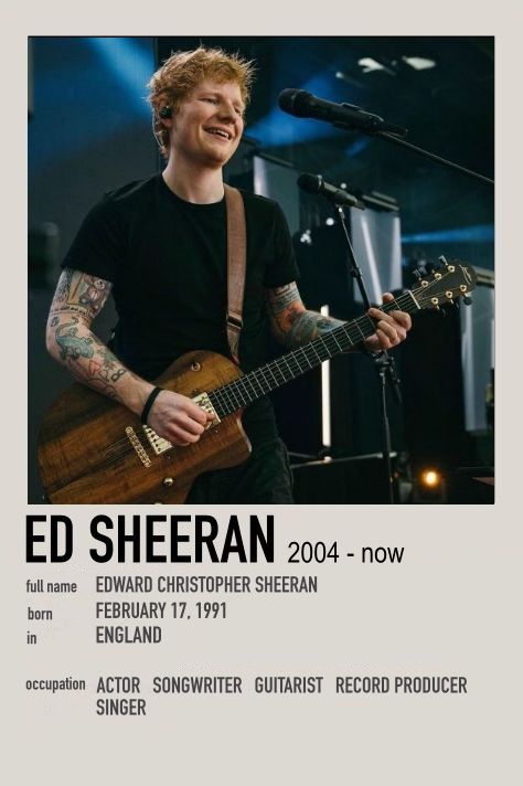 Ed Sheeran Polaroid, Ed Sheeran Equals, Ed Sheeran Poster, Dean Lewis, Teddy Photos, Song Posters, College Poster, Room Things, Mini Posters