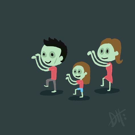 Trending GIF dance cute fun halloween family zombie spooky michael jackson thriller hand drawn illustrated sketched Zombie Gif, Gif Halloween, Halloween Live Wallpaper, Glitch Gif, Michael Jackson Dance, Dance Gif, Drawing Designs, Funny Emoticons, Esl Activities