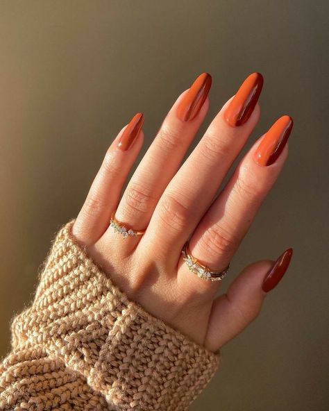 Nail Color 2023, Thanksgiving Nail Colors, Skittles Rainbow, Skittle Nails, Thanksgiving Nails Color, Samantha Jade, Turkey Nails, Fall Themes, Thanksgiving Nail