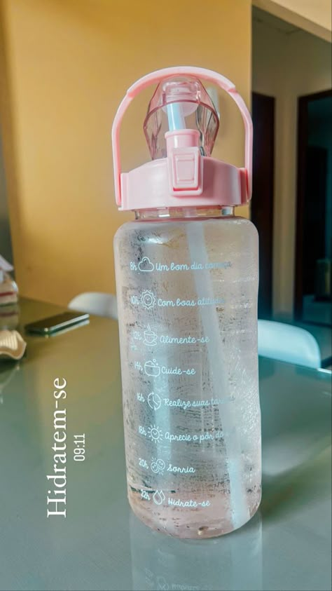 Half Gallon Water Bottle, Trendy Water Bottles, Cute Water Bottles, Pink Life, Study Room Decor, Hair Stylist Life, Cool Instagram Pictures, Story Inspiration, New Skin