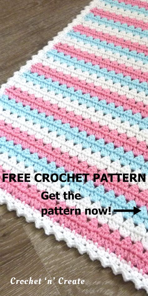 Free Crochet Striped Blanket Pattern, Crochet Baby Blanket Edging Free Pattern, Quick And Easy Baby Blanket Crochet Free, Simple Crochet Afghan Patterns Free, Newborn Crochet Patterns Free Blanket, Quick Lapghan Crochet Patterns Free, Free Pattern Crochet Baby Blanket, Free Crochet Afghan Patterns Easy, Gender Neutral Crochet Blanket