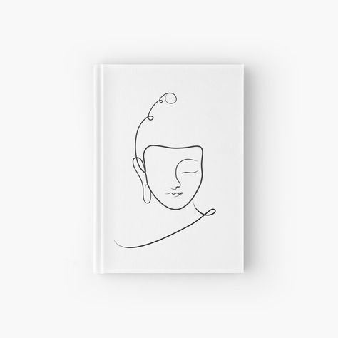 Buddha Black And White, Buddha Line Art, Black And White Journal, White Journal, Buddha Black, Art Buddha, Buddha Art Painting, One Line Art, Minimal Wall