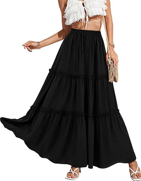 FlorboomWomens #Florboom #WomensPleated #Womens #PleatedSkirt #Pleated #SkirtCausal #Skirt #CausalElasticated #Causal #ElasticatedWaist #Elasticated #WaistLong #Waist #LongA #Long #ALine #A #LineTiered #Line #TieredSkirts #Tiered #Skirts Long Aline, Skirts Flowy, Womens Pleated Skirt, Skirt Casual, Tiered Skirts, Long Skirts For Women, Long A, Boho Skirts, Skirt Fits