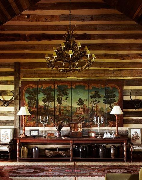 Stylish Southern Homes – Garden & Gun Cashiers North Carolina, Mountain Interiors, Little Cabin In The Woods, Southern Homes, Little Cabin, Cabin Style, Cabins And Cottages, Mountain House, Rustic Cabin