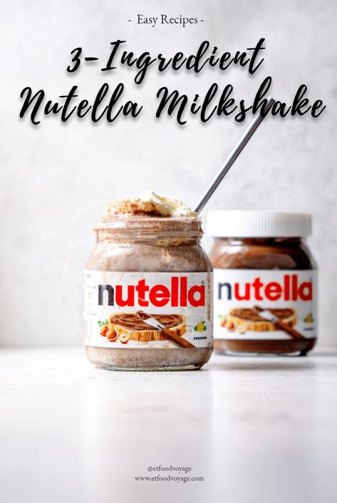 3-Ingredient Nutella Milkshake Recipe - ET Food Voyage Nutella Milkshake Recipe, Different Ice Cream Flavors, Nutella Milkshake, Japanese Bread, Nutella Spread, Milkshake Recipe, Ice Cream Brands, Nutella Recipes, Milkshake Recipes