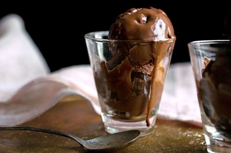 Dark Chocolate Mint Sorbet Recipe - NYT Cooking Chocolate Caramel Tart, Mint Sorbet, Chocolate Sorbet, Dark Chocolate Mint, Vegetarian Comfort Food, Chocolate Babka, Molten Chocolate, Sorbet Recipes, Best Chocolate Cake