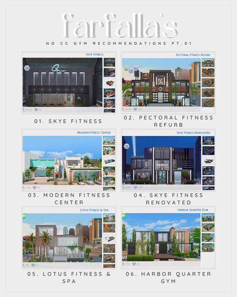 Sims 4 Gym, Lotes The Sims 4, File Ideas, The Sims 4 Lots, San Myshuno, Sims Houses, Play Sims 4, Sims 4 House Plans, Sims 4 House Building