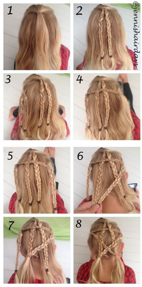 Braided Star, Eid Hairstyles, Girls Hairdos, Girl Hair Dos, Picture Tutorial, Wacky Hair, Star Hair, Girls Braids, Crazy Hair Days