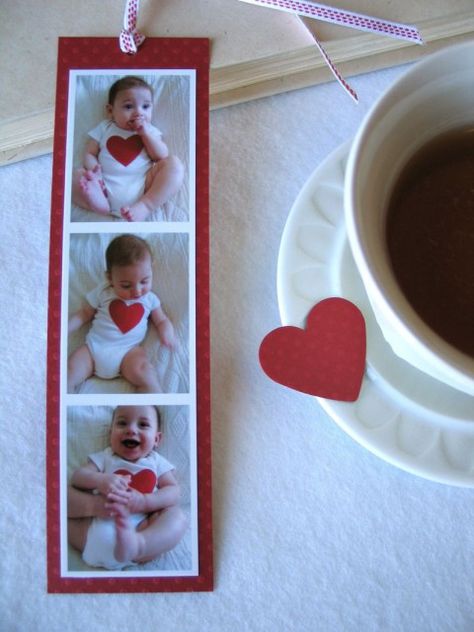 Valentines Bookmarks, Valentines Bricolage, Kids Milestones, Valentine Crafts For Kids, Valentines Day Photos, Diy Book, Valentine Day Crafts, Baby Crafts, Book Binding