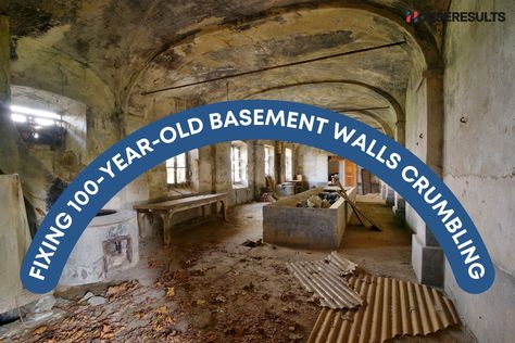 Fixing 100-Year-Old Basement Walls Crumbling: A Detailed Guide - HouseResults Old Basement, Diy Sprays, I Beam, Basement Walls, Spray Foam, You're Not Alone, Wall Anchors, Water Damage, Mold And Mildew