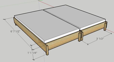 More Like Home: The Stack-a-Bed (converts from twin to king!) Twin To Queen Convertible Bed, Twin Bed To King Conversion, Stackable Beds, Build Bed Frame, Diy Twin Bed, Small Guest Rooms, Diy Sofa Bed, Small Guest Room, Diy Daybed