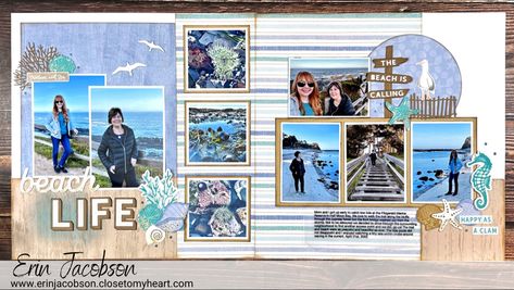 The beach is calling and a Cape Cod collection from CTMH is perfect for scrapbooking your beach memories! Head on over and watch the video for tips on photo placement and Scrapbook design. Everything I used to create this layout can be found in the description box of the video. #scrapbooking #scrapbooklayout Cape Cod Close To My Heart, Cape Cod Scrapbook Layout, Ctmh Cape Cod Layouts, Ctmh Cape Cod, Outdoors Scrapbook Layouts, Ctmh Scrapbooking Layouts, Scrapbook Beach, Summer Scrapbook Layouts, Beach Scrapbook Layouts