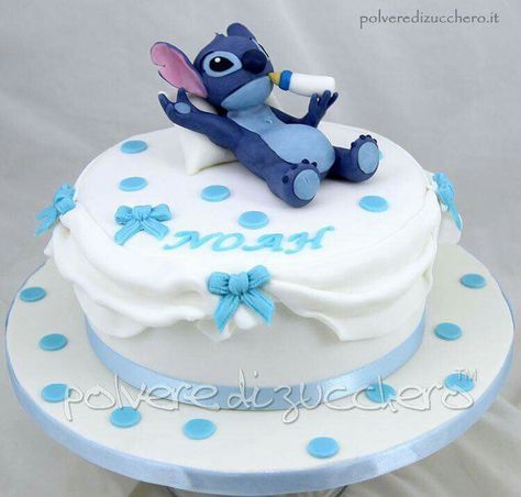 Stitch baby cake Stitch Baby Shower Cake, Stitch Baby Shower Ideas, Lilo And Stitch Baby Shower Ideas, Baby Shower Stitch, Stitch Cupcakes, Lilo And Stitch Cake, Stitch Cake, Lilo Und Stitch, Stitch Birthday