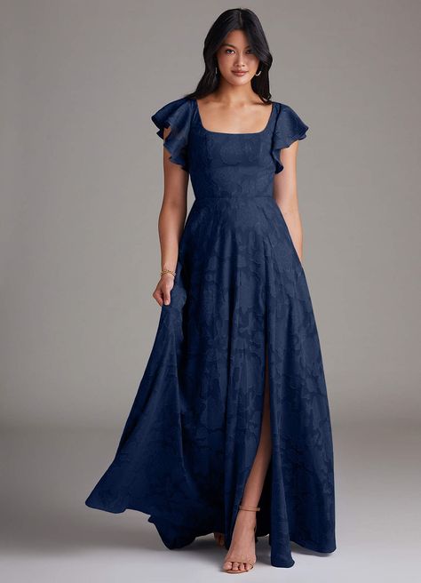 Azazie Bondi Dark Navy Bridesmaid Dresses | Azazie UK Modest Dance Dresses, Dark Navy Bridesmaid Dress, Navy Bridesmaid Dress, Evening Gowns Dresses, Silk Bridesmaid Dresses, Dusty Blue Dress, Dark Navy Bridesmaid Dresses, Gorgeous Bridesmaid Dresses, Blue Vibes