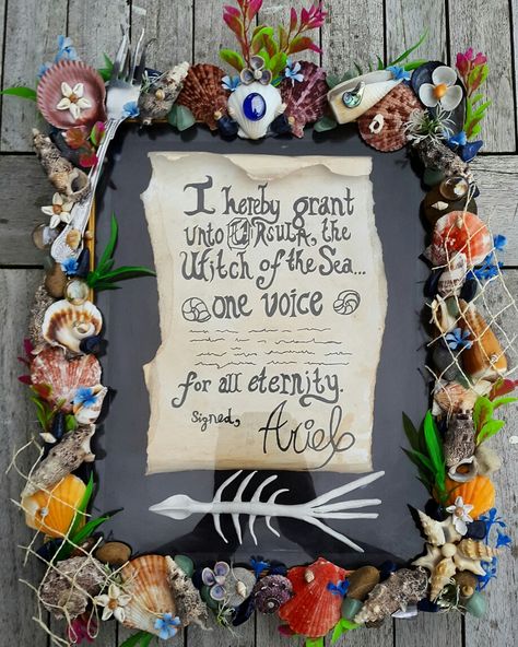 Little mermaid frame Ursula's contract Ursula Classroom Door, Trunk Or Treat Ursula, Ursula Door Decoration, Ursula Trunk Or Treat Ideas, Ursula Decorations, Ursula Party, Ursula Tattoo Ideas Sea Witch, Ursula Poor Unfortunate Souls, Disney Kitchen Decor