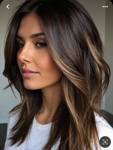 Dark Brunette Balayage, Rambut Brunette, Brunette Hair With Highlights, Vlasové Trendy, Fall Hair Color For Brunettes, Caramel Highlights, Brunette Balayage Hair, Brown Hair Balayage, Hair Affair