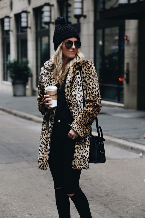 The Best Leopard Coat #winterfashion #winterstyle Cheetah Print Coat Outfits, Leopard Fur Coat Outfit, Leopard Print Coat Outfit, Faux Fur Coats Outfit, Winter Fashion Cold, Leopard Print Faux Fur Coat, Cheetah Jacket, Fur Coat Outfit, Leopard Coat