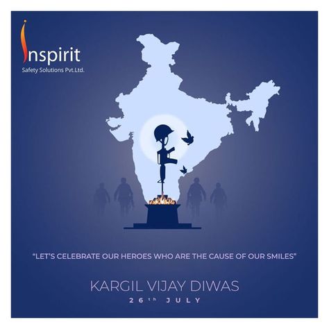 Kargil Vijay Diwas, Salute to all brave soldiers of the Indian Armed Forces who laid down their lives fighting for our nation🇮🇳 . . . #KargilVijayDiwas #July26 #26july #india #indianarmy #indianarmedforces #inspirit Kargil Vijay Diwas Creative Ads, Indian Armed Forces, Kargil Vijay Diwas, Vijay Diwas, Travel Website Design, Independence Day Greetings, Jai Hind, Indian Army, Travel Website