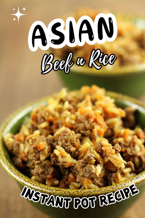 a high protein, beefy asian infused dish with cabbage, carrots and rice. The perfect food to fuel you to get some work done! Asian Beef And Rice, Cheap Filling Meals, Beef Instant Pot Recipes, Instant Pot Ground Beef Recipes, Easy Instant Pot Meals, 365 Days Of Crockpot, Dump And Go Recipes, Tender Pot Roast, Instant Pot Beef Recipes