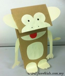 Paper Bag Monkey, Fun Kids Crafts, Summer Preschool Crafts, Golden Monkey, Girls Room Diy, Monkey Puppet, Summer Themes, Library Crafts, Monkey Crafts