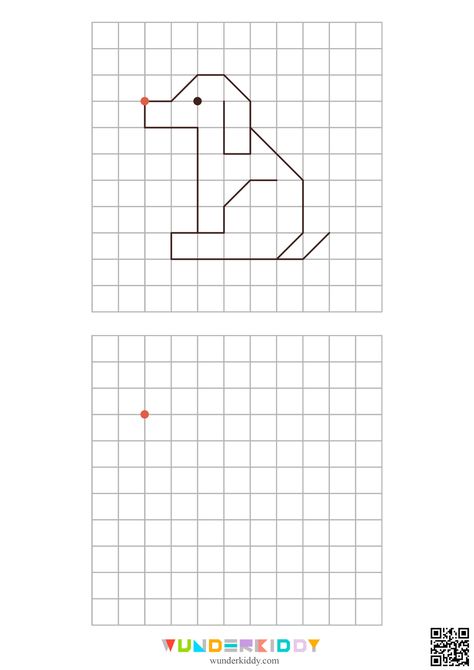 Educational grid copy puzzles are very useful to develop attention, concentration, fine motor and pre-writing skills. The task is to copy the picture from worksheet drawing by grid in the notebook. Print free copy and drawing worksheets on WUNDERKIDDY and let your child choose a picture he/she wants to draw. Beginners can draw, looking at the sample. For the advanced students, you can make a graphic dictation, telling direction and cells numbers. In this case, invite your child to draw as dic... Graphic Dictation, Drawing Tasks, Drawing Worksheets, Directed Drawing, Kindergarten Lessons, Art N Craft, Pre Writing, Educational Websites, Writing Skills