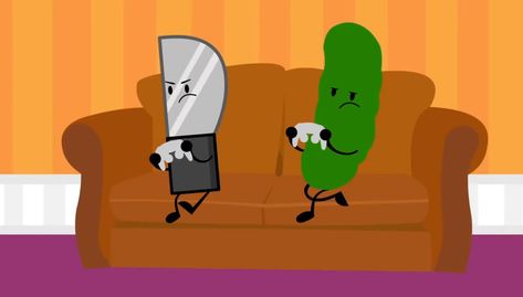 I love knickle 🫶 Pickle X Knife Ii, Knickle Ii, Pickle Inanimate Insanity, Funny Talking, Inanimate Insanity, Pfp Ideas, Knife Collection, I Dont Have Friends, Matching Pfps