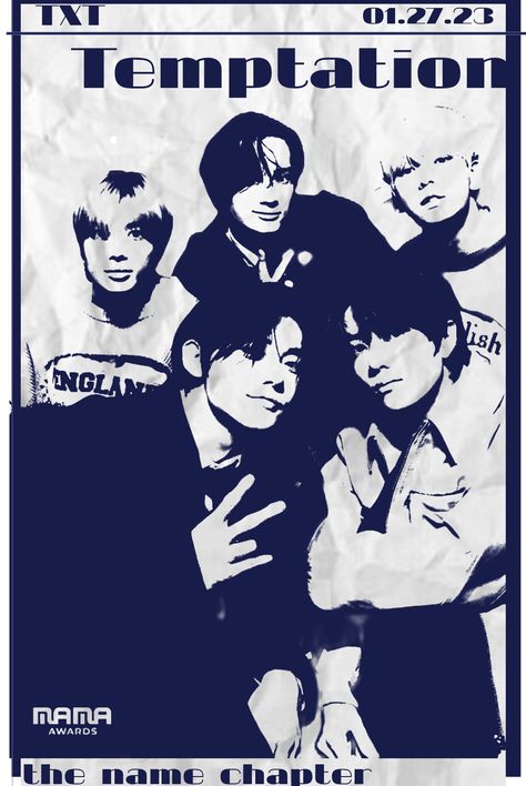 Txt Vintage Poster, Txt Album Poster, Txt Aesthetic Poster, Txt Poster Prints, Txt Printables, Vintage Kpop Posters, Txt Poster, Txt Temptation, Dark Academia Posters