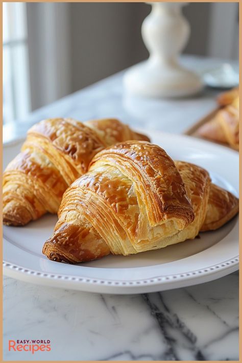 Authentic French Croissants are flaky, buttery pastries perfect for breakfast or a special treat. This croissant recipe is the essence of French baking. Traditional Croissant Recipe, French Croissant Recipe, Cafe Rio Sweet Pork Recipe, French Breakfast Recipes, Sweet Pork Recipe, French Meat Pie, French Snacks, French Chicken Recipes, French Recipes Authentic