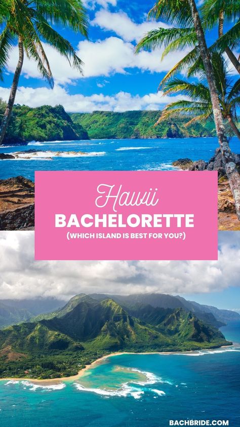 Hawaii Bachelorette Party: Which Island Is Best For You? - Bach Bride Bachelorette Party Themes Hawaii, Hawaii Bachelorette Party, Hawaii Bachelorette, Bachelorette Party Destinations, Bachelorette Party Beach, Beach Bachelorette, Beach Yoga, Bachelorette Party Themes, Surf Lesson