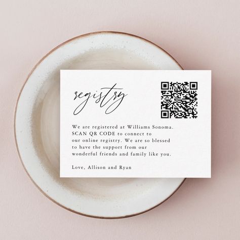 Bride Things, Wedding Qr Code, Qr Code Wedding, Place Card Template, Elegant Calligraphy, Wedding Enclosure Cards, Wedding Party Supplies, Unique Wedding Invitations, Card Wedding