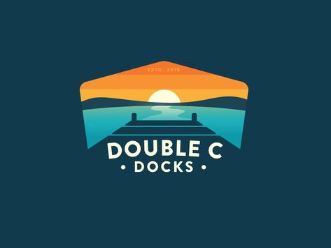 Dock Logo, Resort Logo Design, Lake Logo, Marines Logo, Dribbble Design, Property Logo, Lake Dock, Beach Logo, Resort Logo