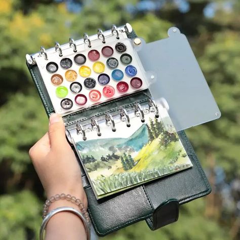 Our products Notepad Diy, Travel Art Kit, Leather Sketchbook, Art Painting Supplies, Winsor And Newton Watercolor, Watercolor Kit, Watercolor Palette, Artist Gifts, Sketch Painting