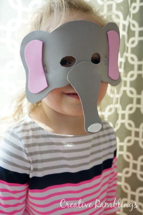 Elephant Mask Diy, Elephant Mask For Kids, Elephant Headband Craft, Elephant Headband, Elephant Costume, Elephant Costumes, Leadership Summit, Headband Crafts, Diy Hanging Shelves