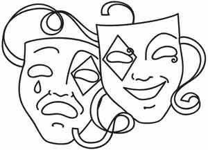 Masks Drawing, Theater Mask Tattoo, Theater Masks, Comedy Tragedy Masks, Tragedy Mask, Drama Masks, Mask Drawing, Theatre Masks, Comedy And Tragedy