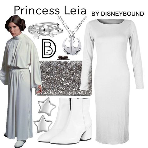 Disneybound Princess, Subtle Cosplay, Star Wars Disneybound, Disneybound Outfits, Light Wardrobe, Disney College, Leia Star Wars, Everyday Cosplay, Star Wars Fashion