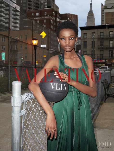 Photo - Valentino - Resort 2018 Ready-to-Wear - Fashion Advertisement | Brands | The FMD Imari Karanja, Basketball Editorial, Valentino Resort, Basketball Style, Mode Editorials, Terry Richardson, Editorial Shoot, Photography Magazine Cover, Supermodels Runway