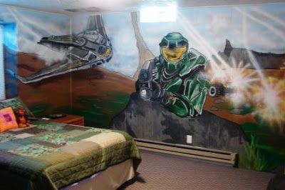 Halo Bedroom, Solomon Northup, Boys Room Diy, Nerd Room, Halo Game, Bunk Rooms, Room Idea, Bed Ideas, Horror Music