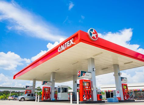 Caltex Gas Station, Gas Stations, Blue Sky Background, Sky Background, Gas Station, Business News, Blue Sky, Collage, Pins