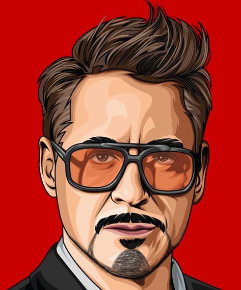 How to Draw Robert Downey Jr. Vector #Portrait in Adobe Illustrator CC#portraittutorials #illustratortutorials #vectortutorials #designillustration Adobe Illustrator Portrait, Illustrator Portrait, Vector Face, Vector Portraits, Vector Portrait Illustration, Digital Portrait Illustration, Portrait Tutorial, Illustrator Graphic Design, Iron Man Art