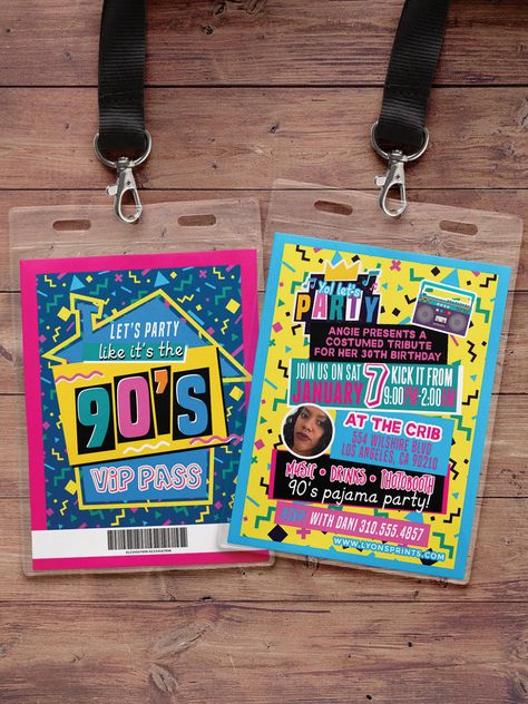 90's party, 80's party,Hip Hop, Swagger, VIP PASS, backstage pass, Vip invitation, birthday invitation, lanyard, birthday, fresh prince Vip Invitation, Vip Pass Invitation, 90s Party Ideas, Hip Hop Birthday, 90s Theme Party, 80s Theme Party, Prince Birthday, Hip Hop Party, 90's Birthday Party